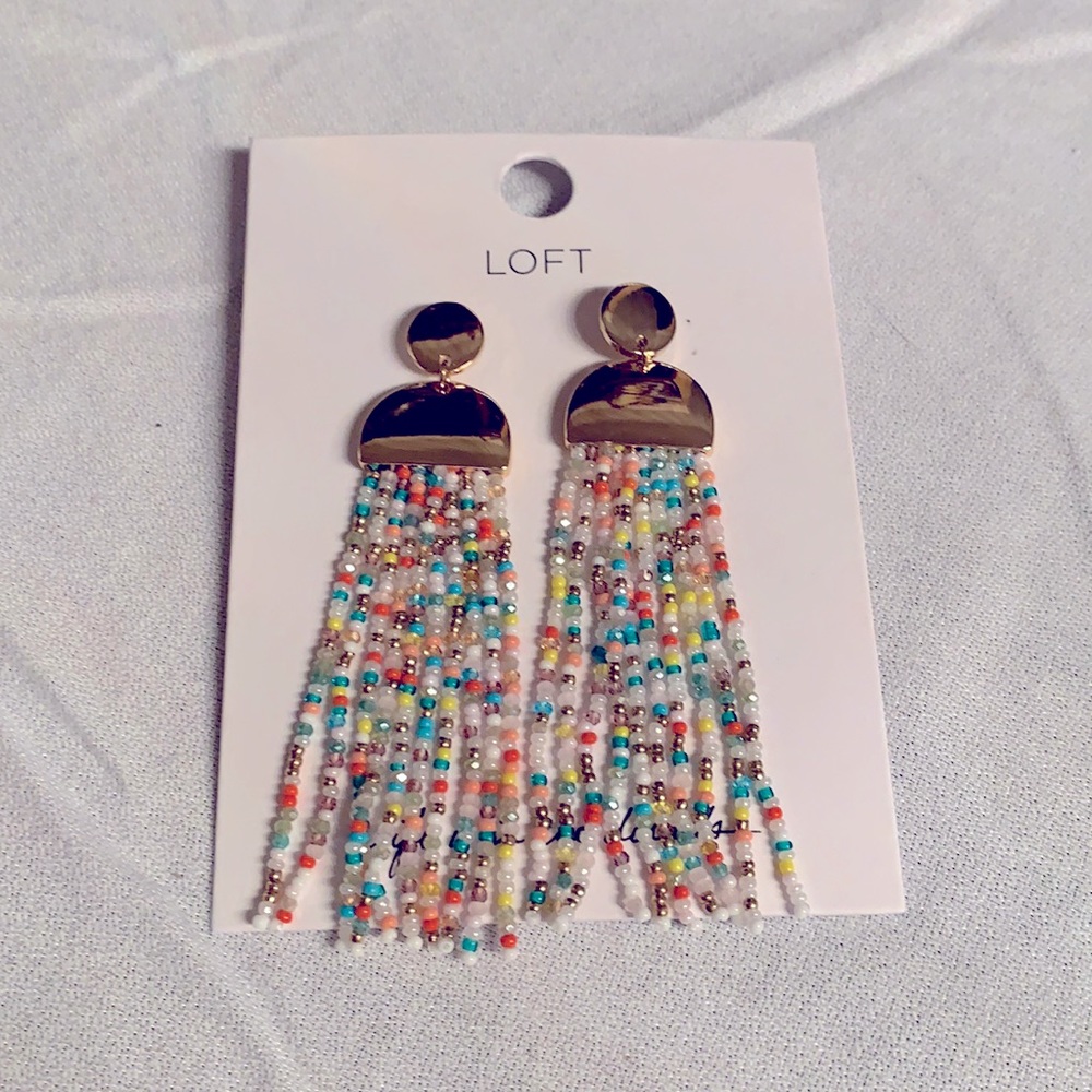 Loft chandelier earrings NWT